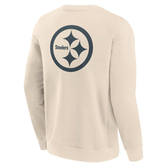 Pittsburgh Steelers Elements Future Ground Lettering Pullover Sweatshirt Cream | Fanatics