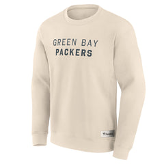 Green Bay Packers Elements Future Ground Lettering Pullover Sweatshirt Cream | Fanatics