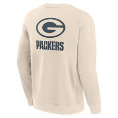 Green Bay Packers Elements Future Ground Lettering Pullover Sweatshirt Cream | Fanatics