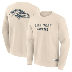 Baltimore Ravens Elements Future Ground Lettering Pullover Sweatshirt Cream | Fanatics