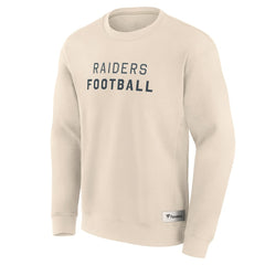 Las Vegas Raiders Elements Future Ground Lettering Pullover Sweatshirt Cream | Fanatics