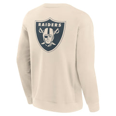 Las Vegas Raiders Elements Future Ground Lettering Pullover Sweatshirt Cream | Fanatics