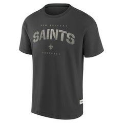 New Orleans Saints Elements Weathered Tonal Future Ground T-Shirt Charcoal | Fanatics
