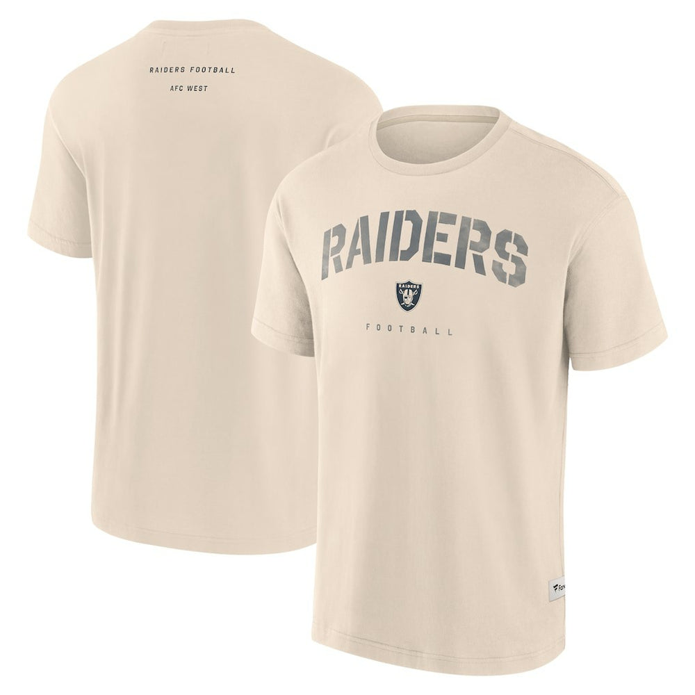 Las Vegas Raiders Elements Weathered Tonal Future Ground T-Shirt Cream | Fanatics