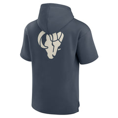 Los Angeles Rams Elements Future Ground Lettering Short Sleeve Pullover Hoodie Navy | Fanatics