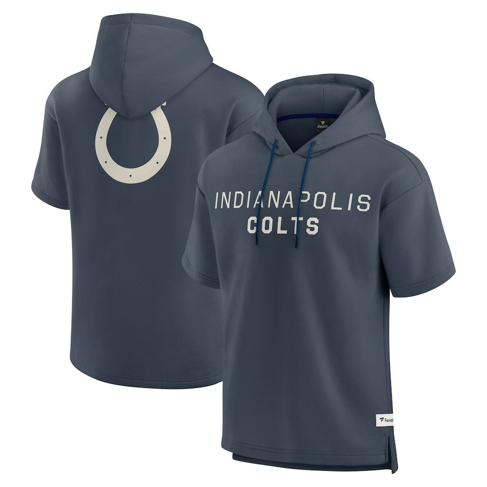 Indianapolis Colts Elements Future Ground Lettering Short Sleeve Pullover Hoodie Navy | Fanatics
