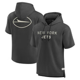 New York Jets Elements Future Ground Lettering Short Sleeve Pullover Hoodie Charcoal | Fanatics