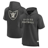 Las Vegas Raiders Elements Future Ground Lettering Short Sleeve Pullover Hoodie Charcoal | Fanatics