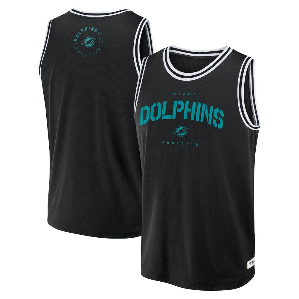 Miami Dolphins Elements Future Ground Jersey Tank Top Black | Fanatics