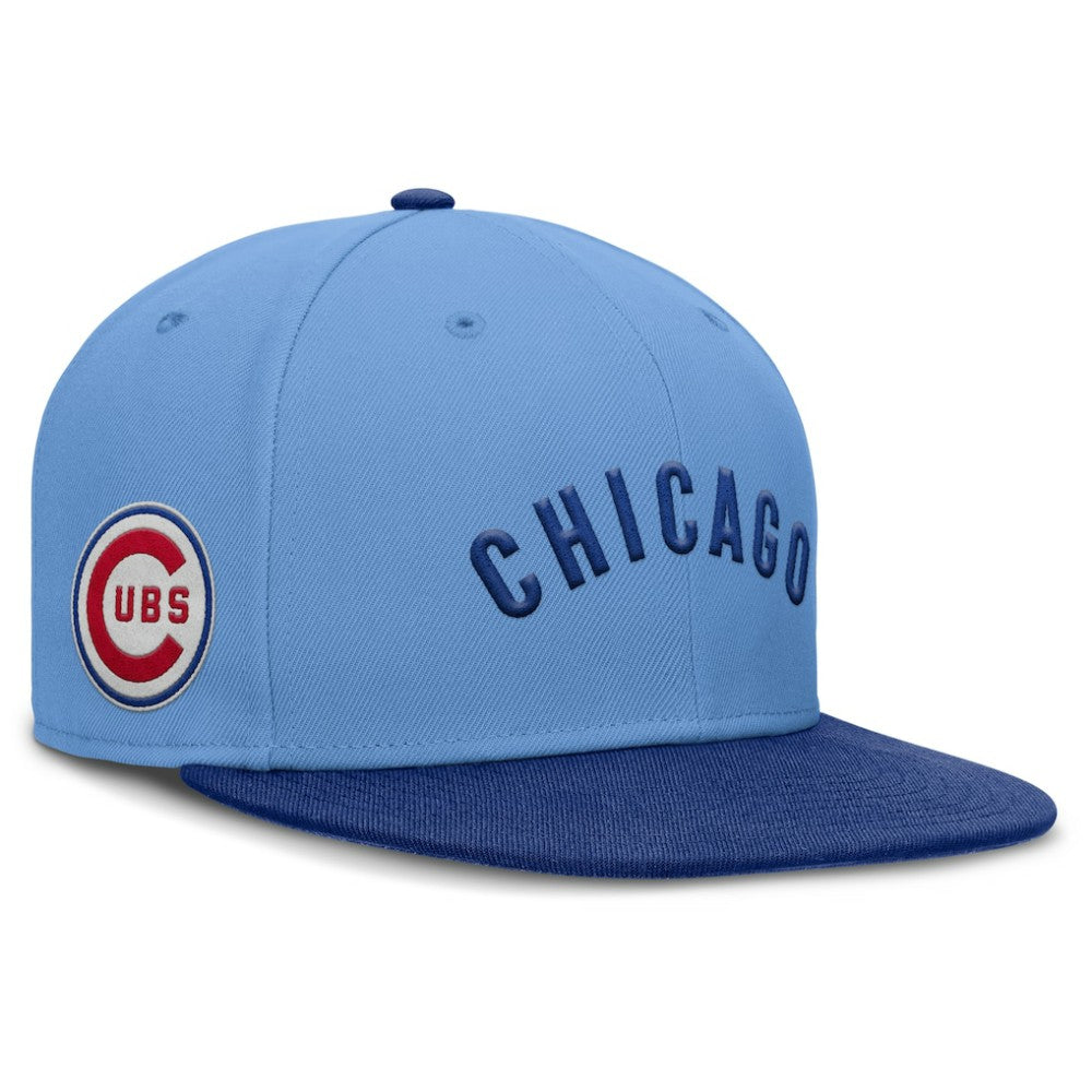 Chicago Cubs Nike Cooperstown Two-Tone Dri-FIT Round Bill True Fitted Hat - MLB