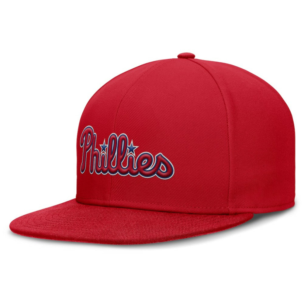 Philadelphia Phillies Nike Wordmark Dri-FIT Round Bill True Fitted Hat - MLB