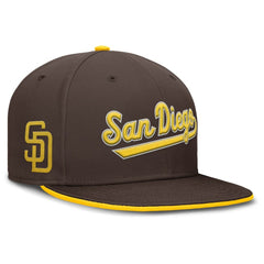 San Diego Padres Nike Primetime Dri-FIT Round Bill True Fitted Hat - MLB