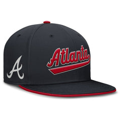 Atlanta Braves Nike Primetime Dri-FIT Round Bill True Fitted Hat - MLB