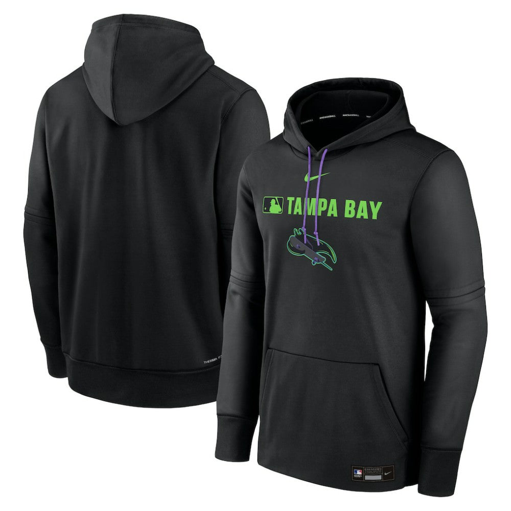 Tampa Bay Rays Nike Authentic Collection City Connect Therma Pullover Hoodie - MLB