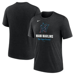 Miami Marlins Nike Logo Tri-Blend T-Shirt - MLB