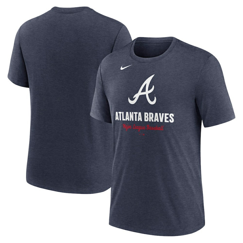 Atlanta Braves Nike Logo Tri-Blend T-Shirt - MLB