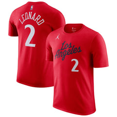 Kawhi Leonard LA Clippers Jordan Brand Statement Edition Name & Number T-Shirt Red - NBA