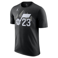 Lauri Markkanen Utah Jazz Jordan Brand Statement Edition Name & Number T-Shirt Black - NBA