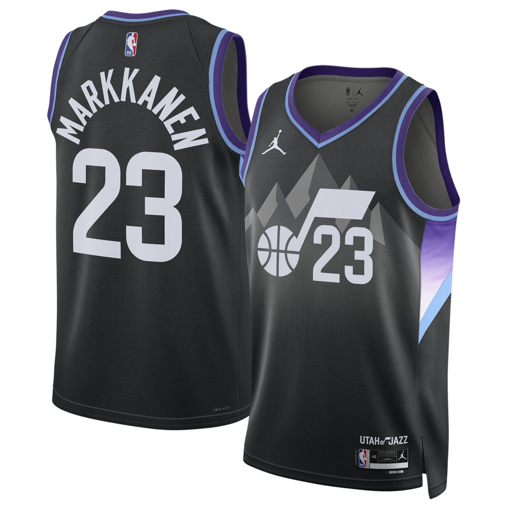 Lauri Markkanen Utah Jazz Jordan Brand Unisex 2024/25 Swingman Jersey Statement Edition Black - NBA