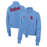 St. Louis Cardinals Nike Women's Cooperstown Collection Phoenix Fleece Half-Zip Sweatshirt - MLB