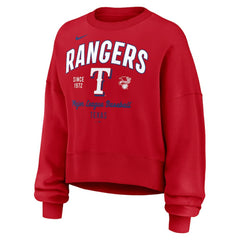 Texas Rangers Nike Women's Oversized High Hip Pullover Sweatshirt - MLB