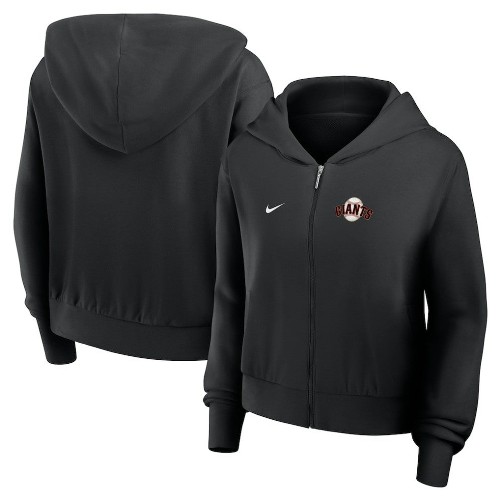San Francisco Giants Nike Women's Cropped Chill Full-Zip Hoodie - MLB