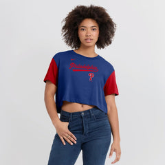 Philadelphia Phillies Nike Women's Script Dri-FIT Cropped T-Shirt - MLB