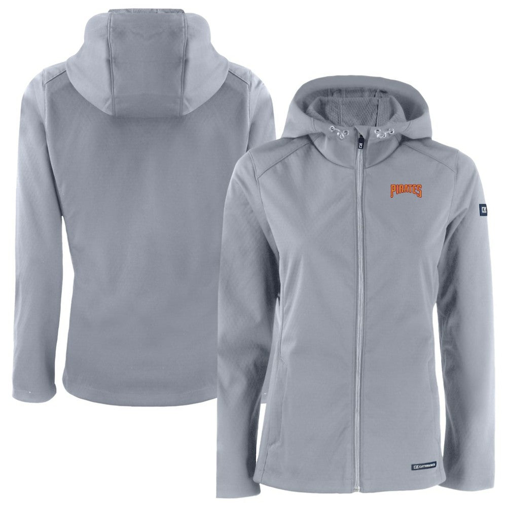 Pittsburgh Pirates Cutter & Buck Women's Evoke Eco Softshell Recycled Full-Zip Jacket - MLB