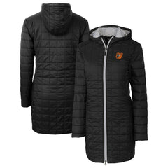 Baltimore Orioles Cutter & Buck Women's Rainier Primaloft Eco Insulated Hooded Full-Zip Long Coat - MLB