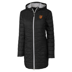 Baltimore Orioles Cutter & Buck Women's Rainier Primaloft Eco Insulated Hooded Full-Zip Long Coat - MLB