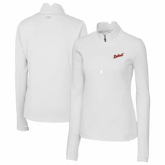 Detroit Tigers Cutter & Buck Women's Traverse Stretch Quarter-Zip Pullover Top - MLB
