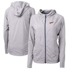 Detroit Tigers Cutter & Buck Women's Adapt Eco Knit Hybrid Recycled Full-Zip Hoodie - MLB
