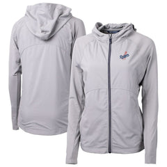 Los Angeles Dodgers Cutter & Buck Women's Adapt Eco Knit Hybrid Recycled Full-Zip Hoodie - MLB
