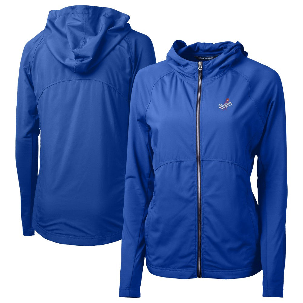 Los Angeles Dodgers Cutter & Buck Women's Adapt Eco Knit Hybrid Recycled Full-Zip Hoodie - MLB