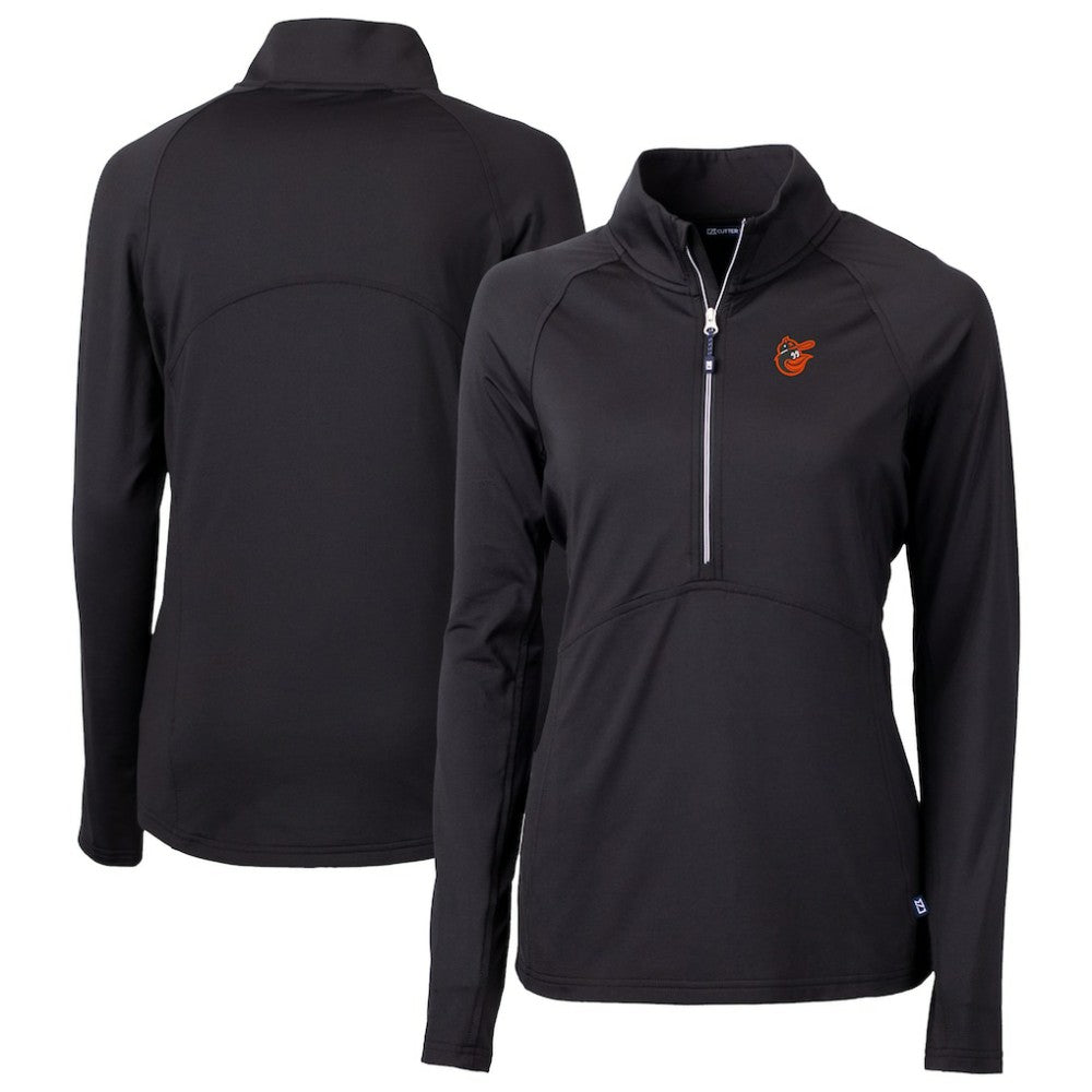 Baltimore Orioles Cutter & Buck Women's DryTec Adapt Eco Knit Stretch Recycled Raglan Half-Zip Top - MLB