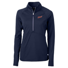 Detroit Tigers Cutter & Buck Women's DryTec Adapt Eco Knit Stretch Recycled Raglan Half-Zip Top - MLB