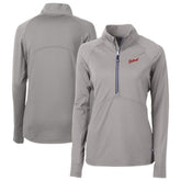 Detroit Tigers Cutter & Buck Women's DryTec Adapt Eco Knit Stretch Recycled Raglan Half-Zip Top - MLB