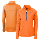 Detroit Tigers Cutter & Buck Women's DryTec Adapt Eco Knit Stretch Recycled Raglan Half-Zip Top - MLB