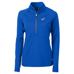 Los Angeles Dodgers Cutter & Buck Women's DryTec Adapt Eco Knit Stretch Recycled Raglan Half-Zip Top - MLB