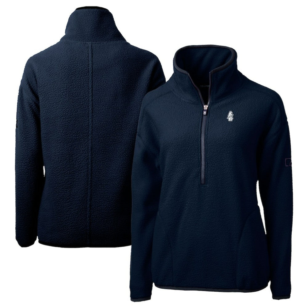 Chicago Cubs Cutter & Buck Women's Cooperstown Collection Cascade Eco Sherpa Fleece Half-Zip Pullover Jacket - MLB