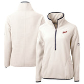 Detroit Tigers Cutter & Buck Women's Cascade Eco Sherpa Fleece Half-Zip Pullover Jacket - MLB