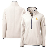 Seattle Mariners Cutter & Buck Women's Cascade Eco Sherpa Fleece Half-Zip Pullover Jacket - MLB