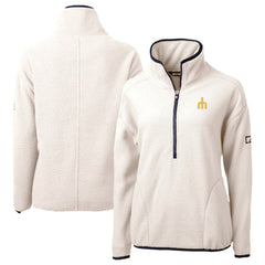 Seattle Mariners Cutter & Buck Women's Cascade Eco Sherpa Fleece Half-Zip Pullover Jacket - MLB