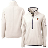 Baltimore Orioles Cutter & Buck Women's Cascade Eco Sherpa Fleece Half-Zip Pullover Jacket - MLB