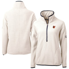 Baltimore Orioles Cutter & Buck Women's Cascade Eco Sherpa Fleece Half-Zip Pullover Jacket - MLB