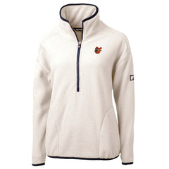 Baltimore Orioles Cutter & Buck Women's Cascade Eco Sherpa Fleece Half-Zip Pullover Jacket - MLB