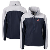 Atlanta Braves Cutter & Buck Women's Charter Eco Recycled Half-Zip Anorak Jacket - MLB