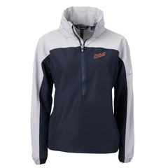 Detroit Tigers Cutter & Buck Women's Charter Eco Recycled Half-Zip Anorak Jacket - MLB