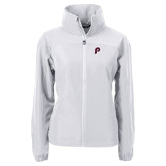 Philadelphia Phillies Cutter & Buck Women's Cooperstown Collection Charter Eco Recycled Full-Zip Jacket - MLB