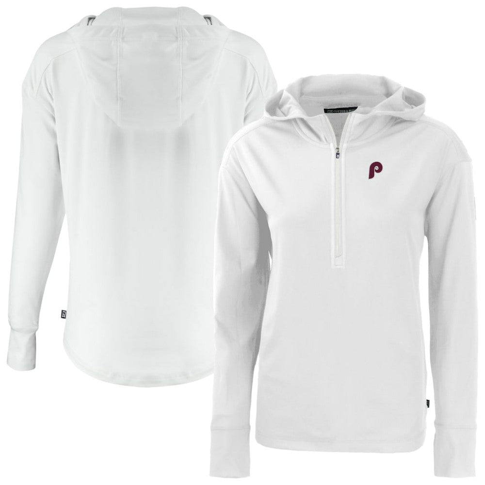 Philadelphia Phillies Cutter & Buck Women's Daybreak Eco Recycled Half-Zip Hoodie - MLB